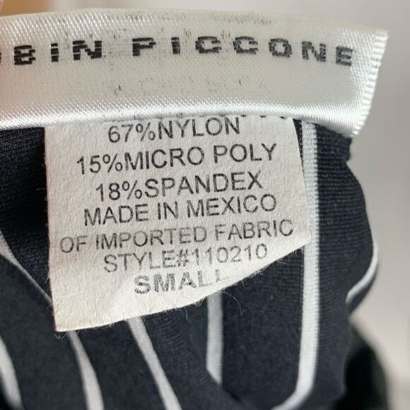 Robin Piccone Side Button Striped Halter Tankini S - Picture 7 of 8